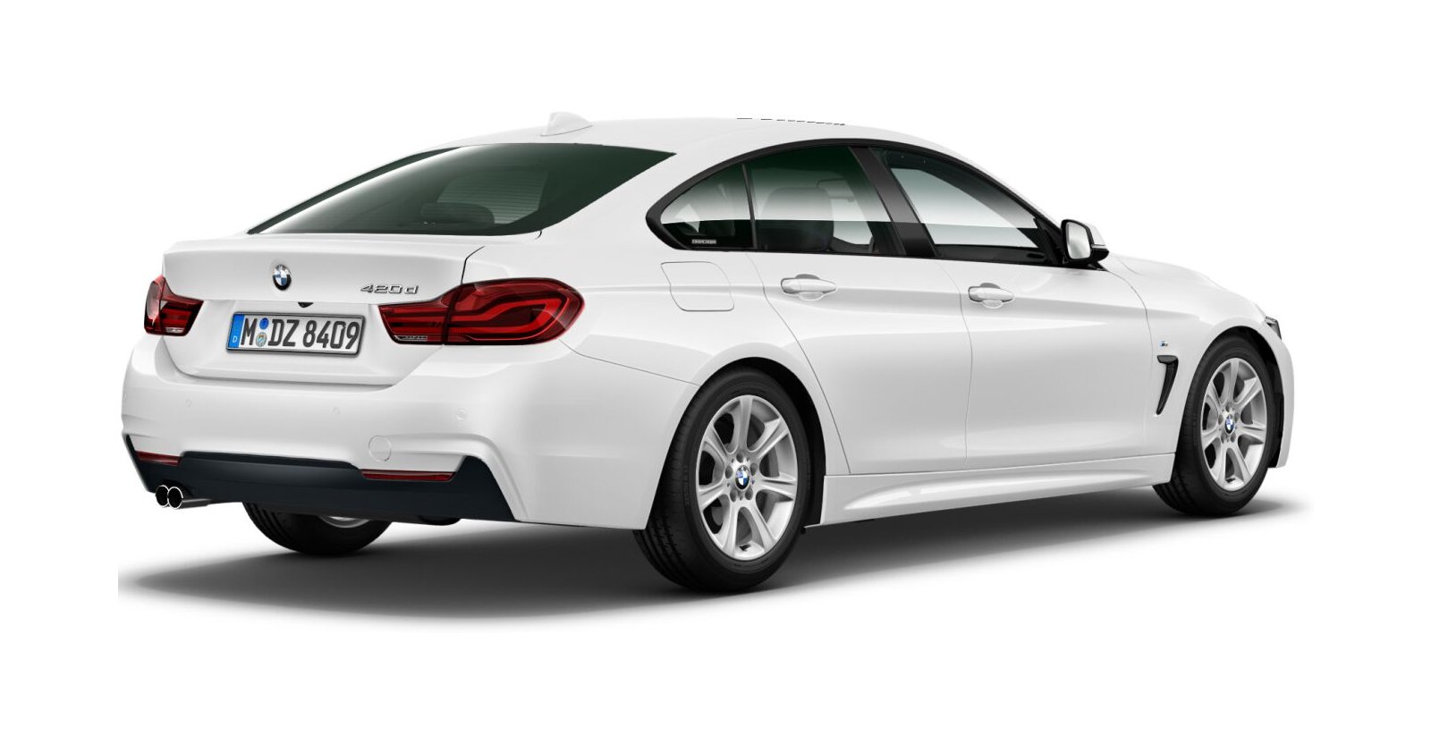 BMW BMW 4er in Weiß von hinten BMW BMW 4er in Weiß von hinten