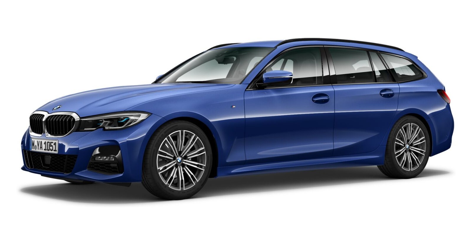 BMW BMW 3er in Blau von vorne BMW BMW 3er in Blau von vorne