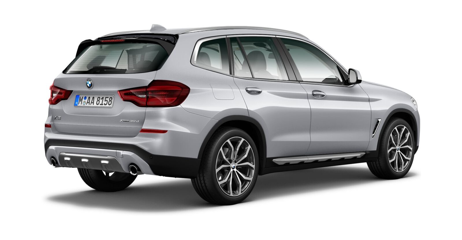 BMW BMW X in Silber von hinten BMW BMW X in Silber von hinten