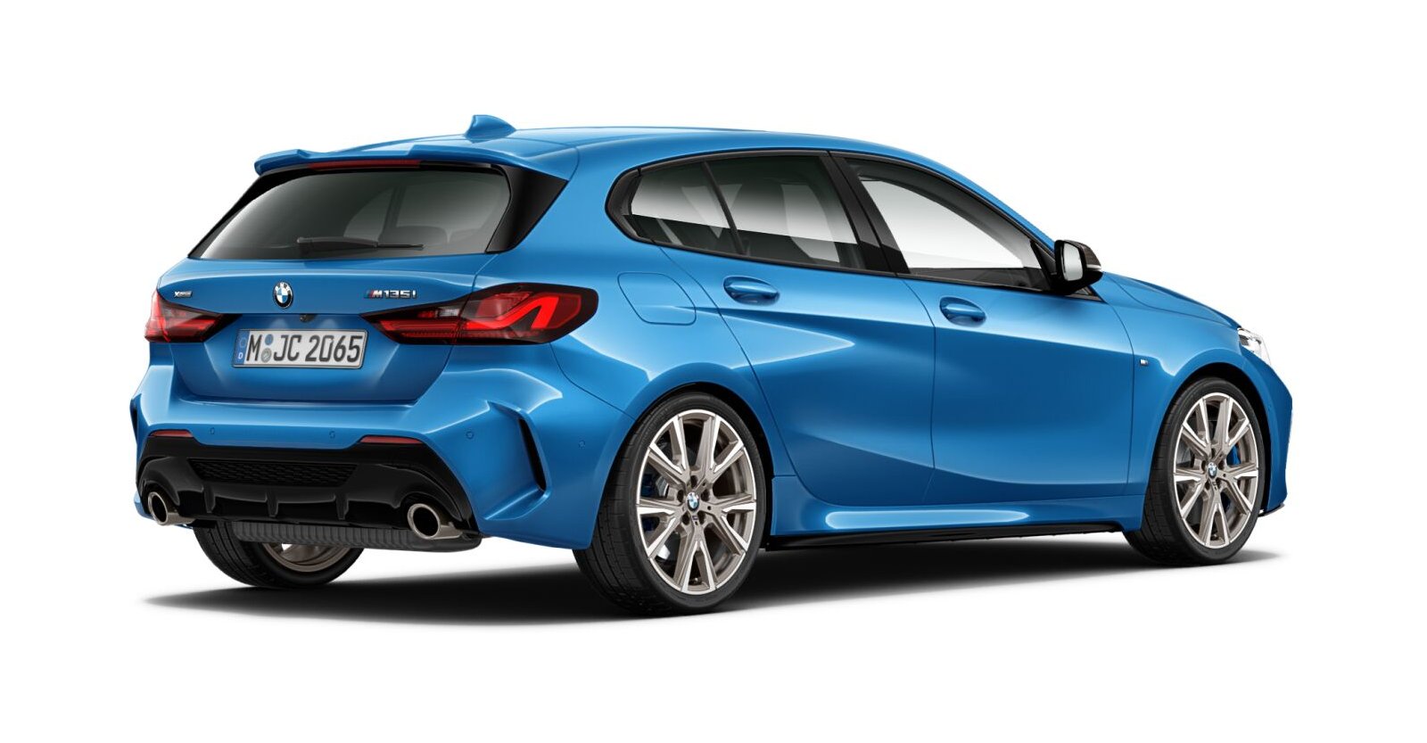 BMW BMW 1er in Blau von hinten