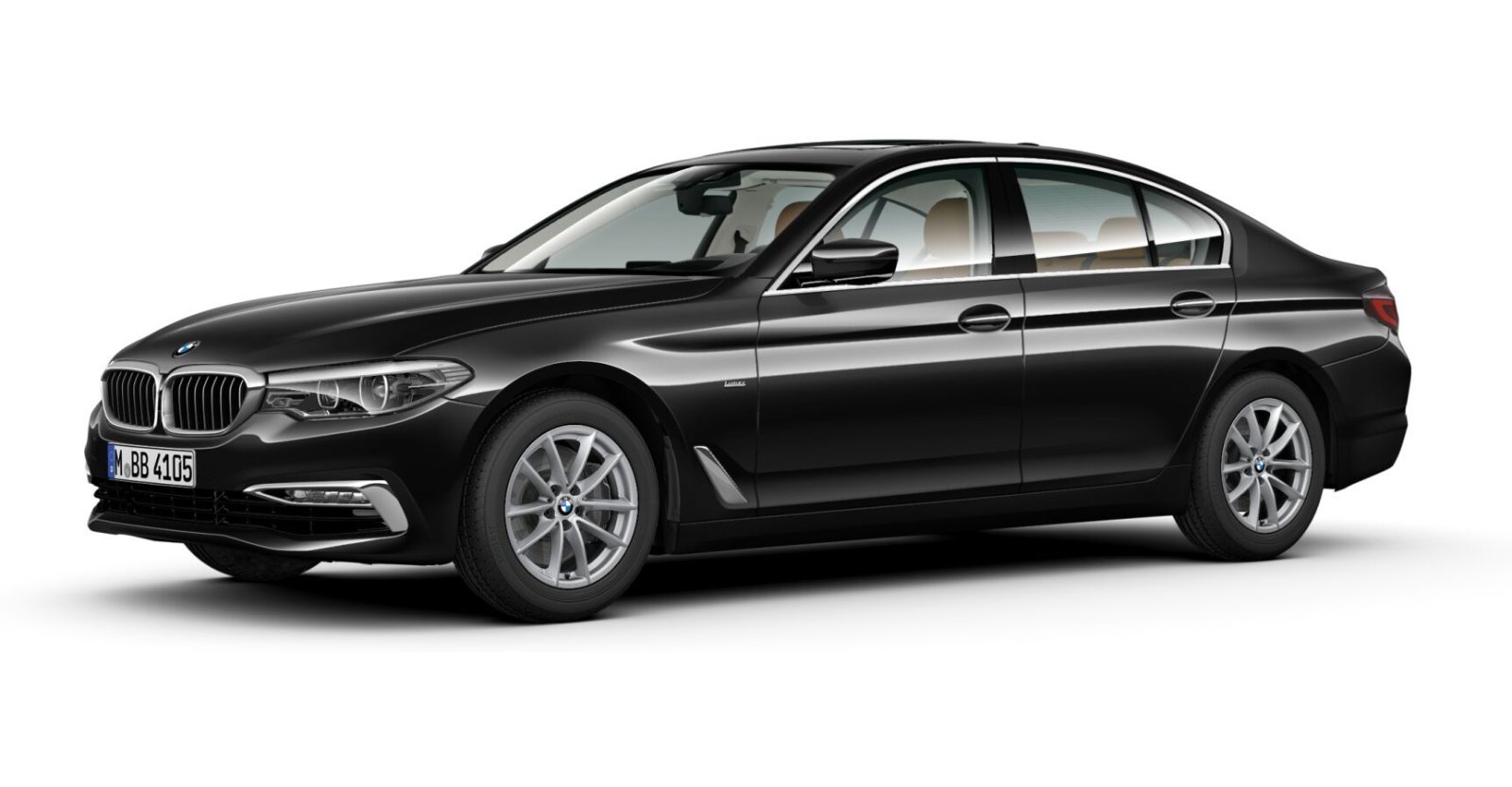 BMW BMW 5er in Schwarz von vorne BMW BMW 5er in Schwarz von vorne