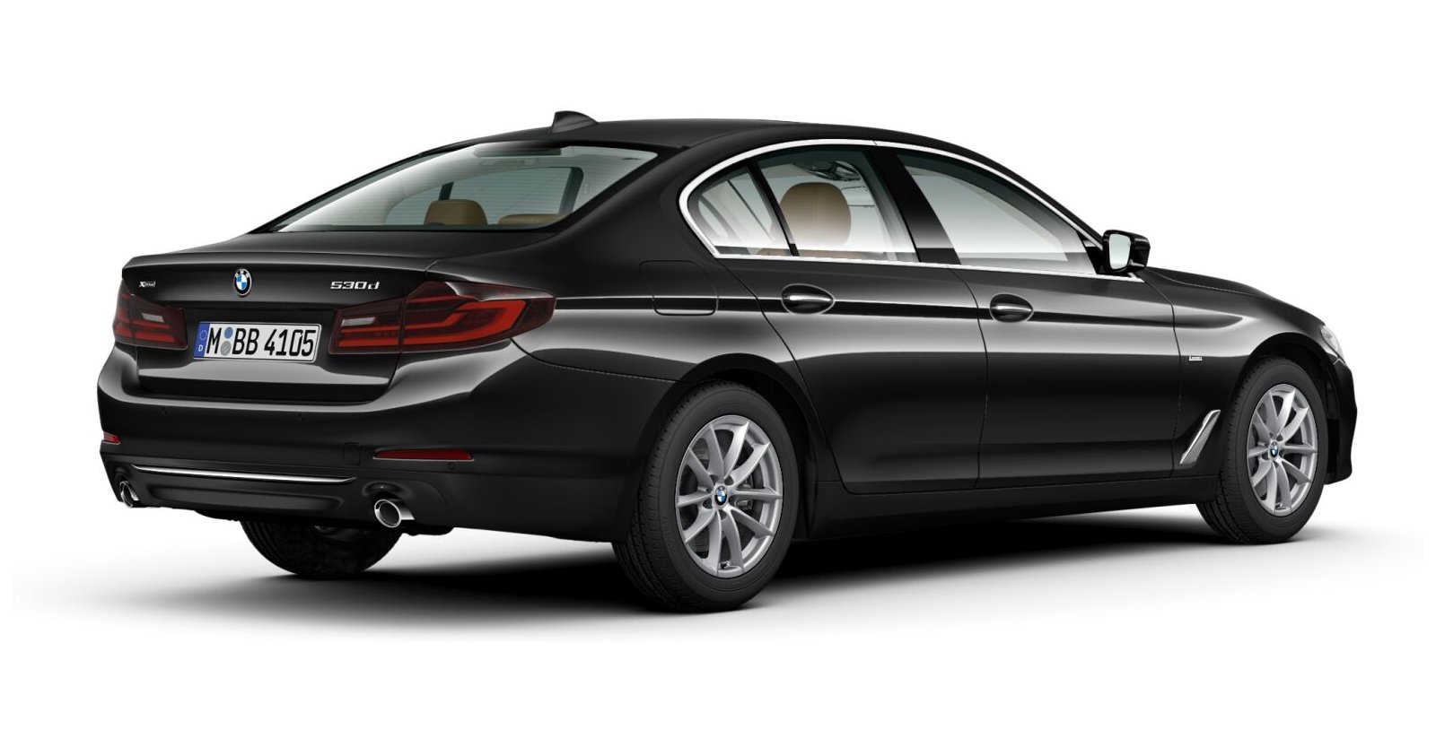 BMW BMW 5er in Schwarz von hinten BMW BMW 5er in Schwarz von hinten