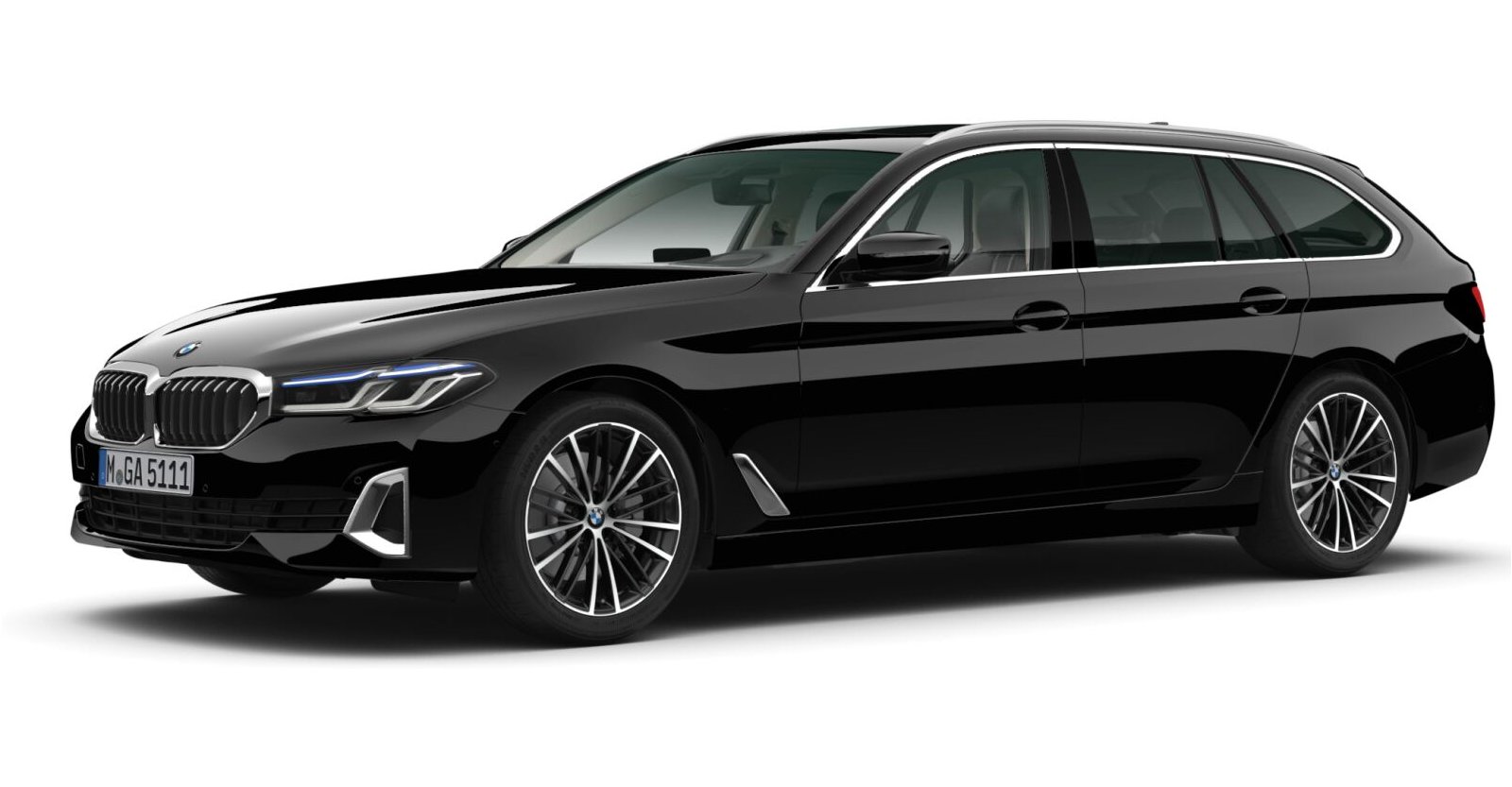 BMW BMW 5er in Schwarz von vorne BMW BMW 5er in Schwarz von vorne