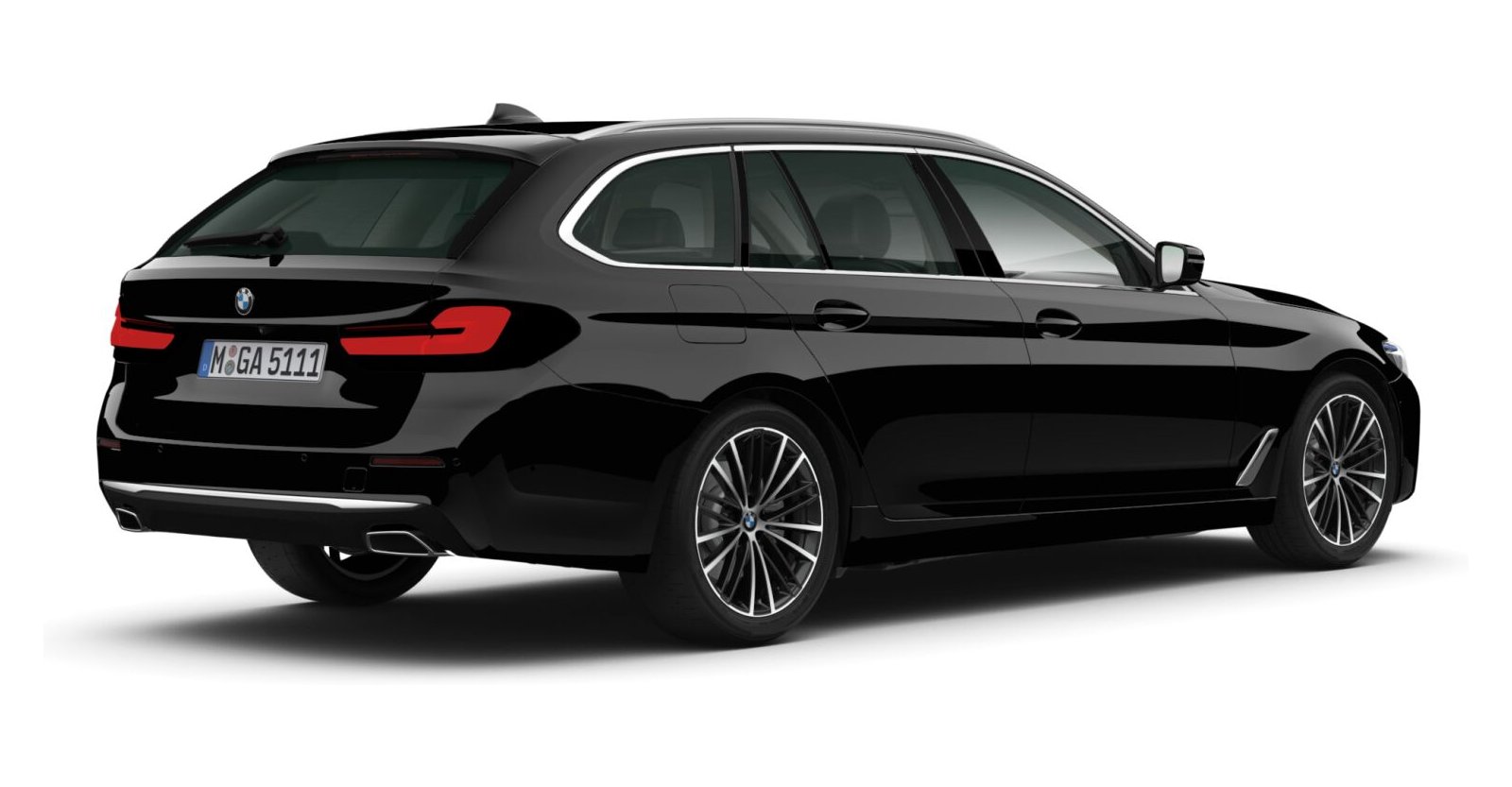 BMW BMW 5er in Schwarz von hinten BMW BMW 5er in Schwarz von hinten