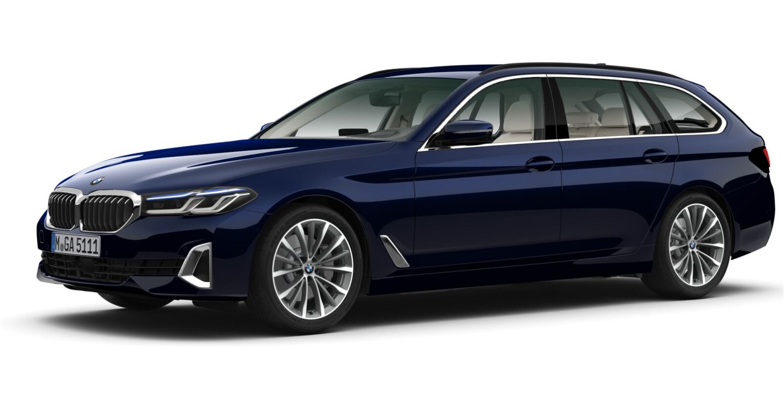 BMW BMW 5er in Blau von vorne BMW BMW 5er in Blau von vorne