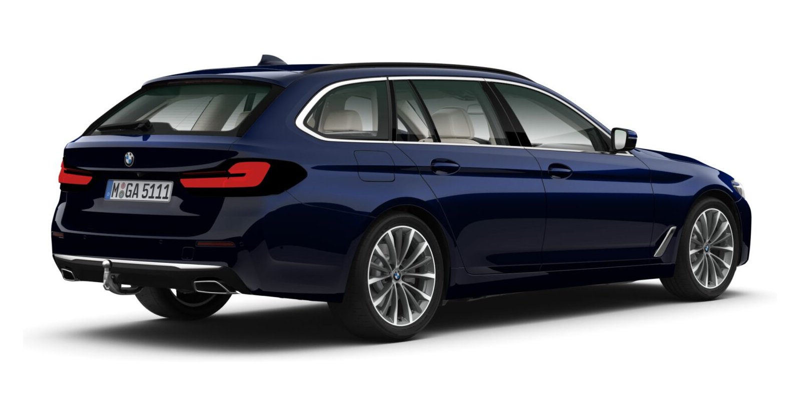 BMW BMW 5er in Blau von hinten BMW BMW 5er in Blau von hinten