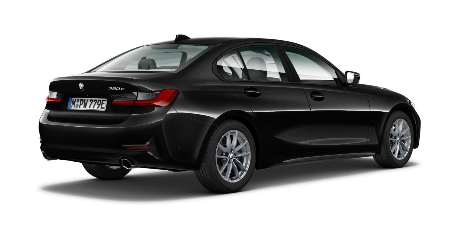 BMW BMW 3er in Schwarz von hinten BMW BMW 3er in Schwarz von hinten