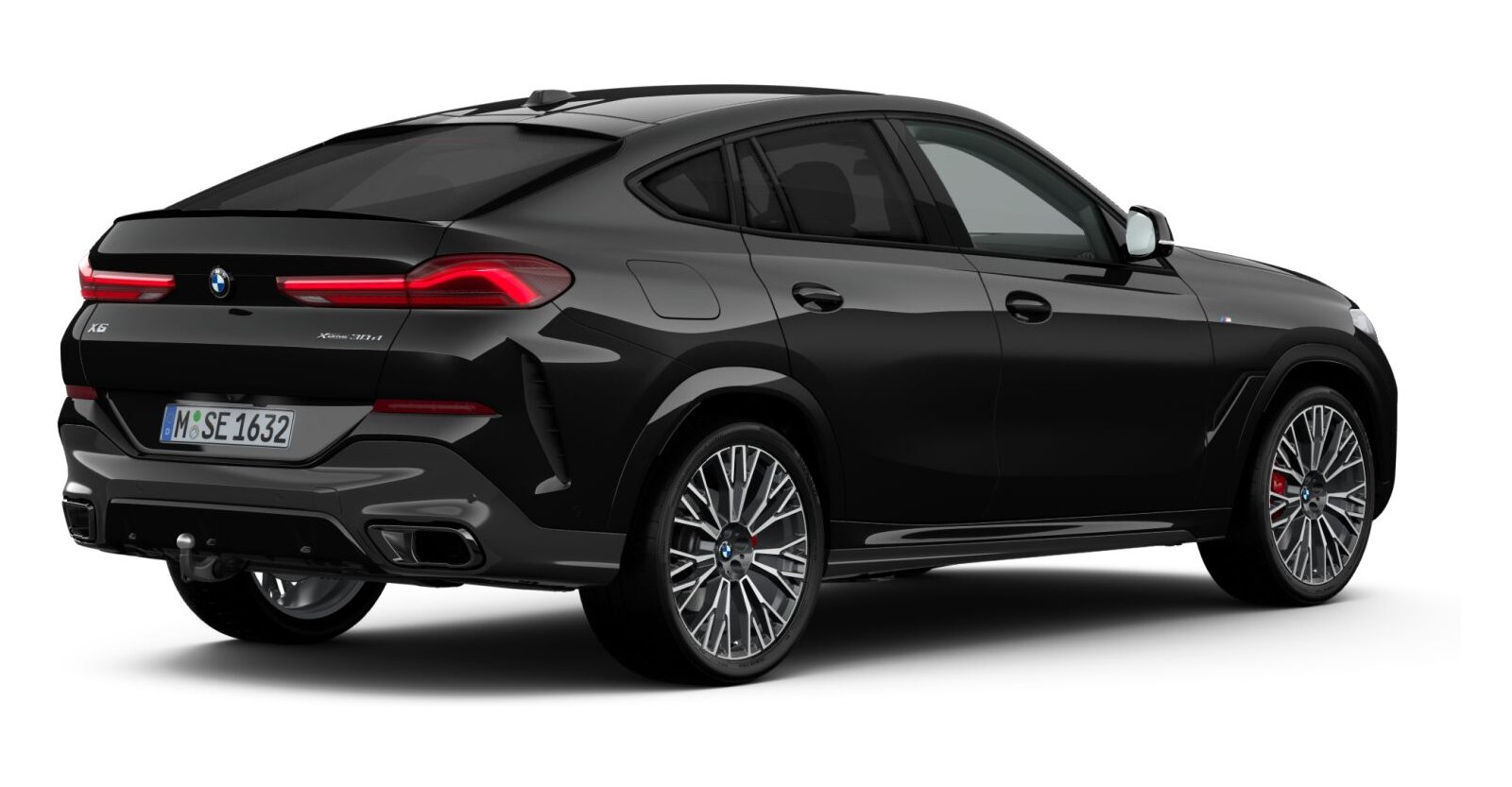 BMW BMW X in Schwarz von hinten