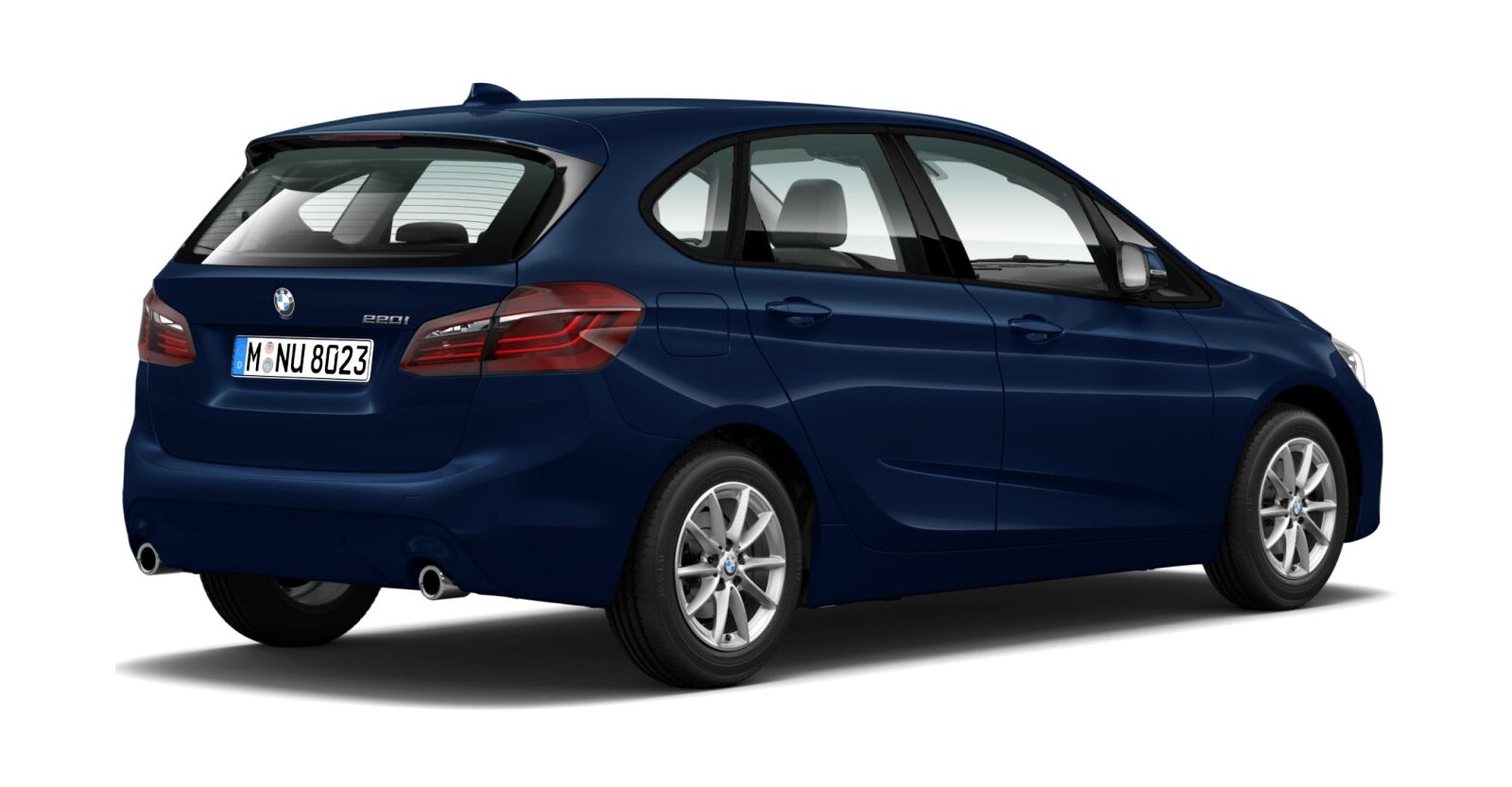 BMW BMW 2er in Blau von hinten BMW BMW 2er in Blau von hinten
