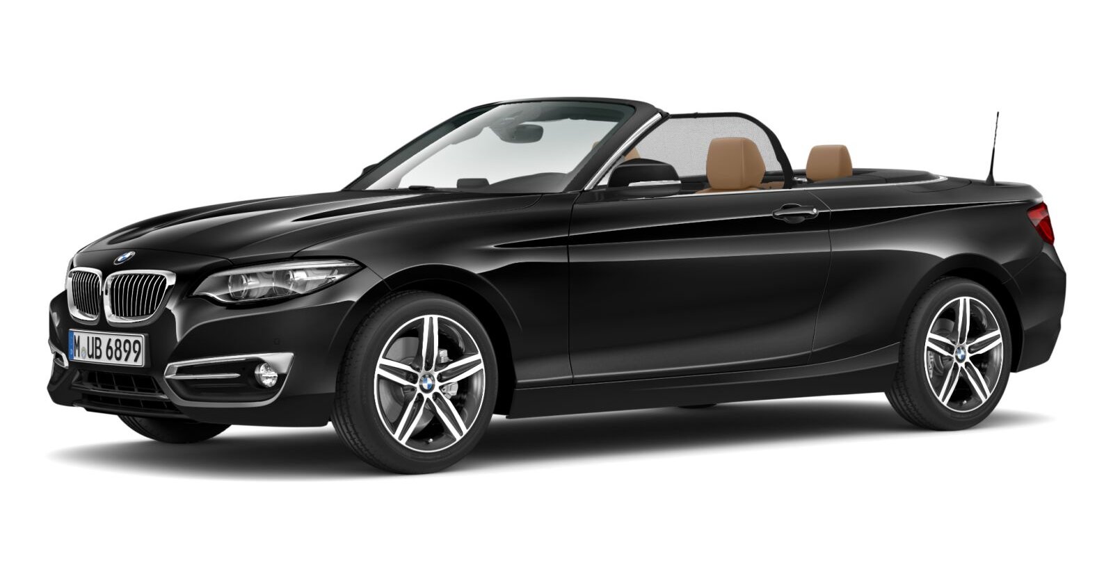 BMW BMW 2er in Schwarz von vorne BMW BMW 2er in Schwarz von vorne