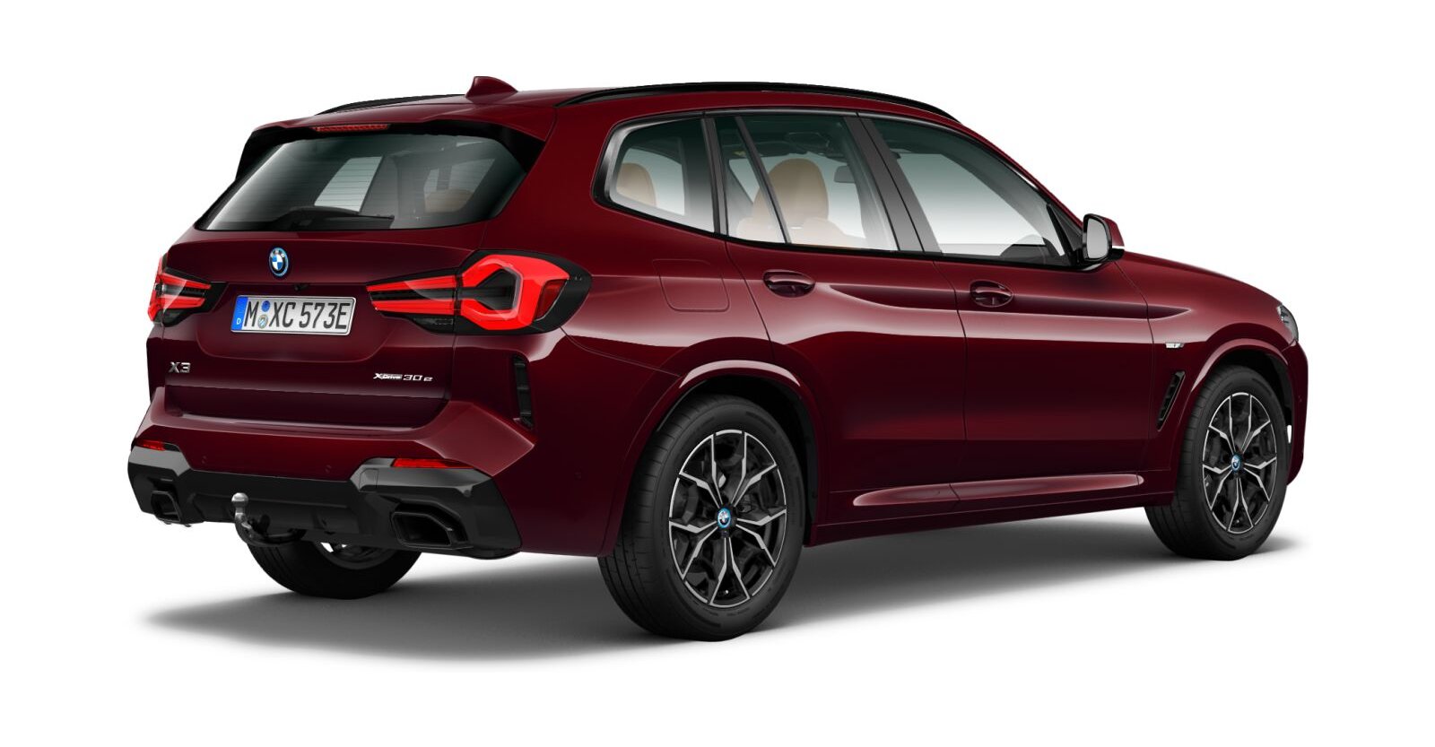 BMW BMW X in Rot von hinten BMW BMW X in Rot von hinten