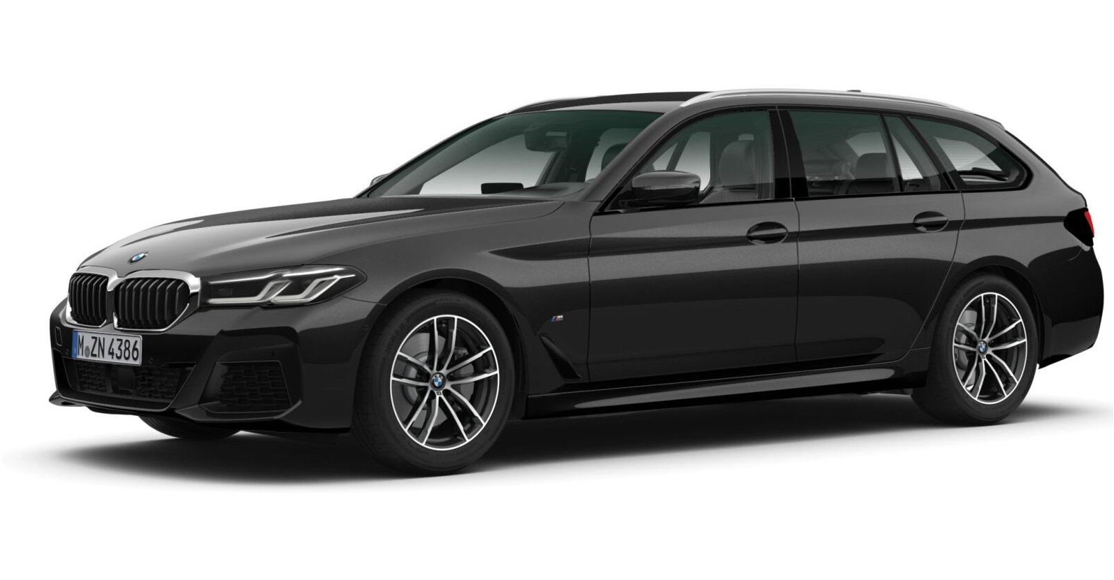 BMW BMW 5er in Schwarz von vorne