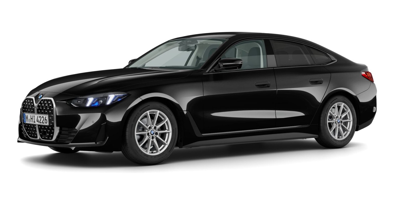 BMW 420d xDrive Gran Coupe in Schwarz von vorne BMW 420d xDrive Gran Coupe in Schwarz von vorne