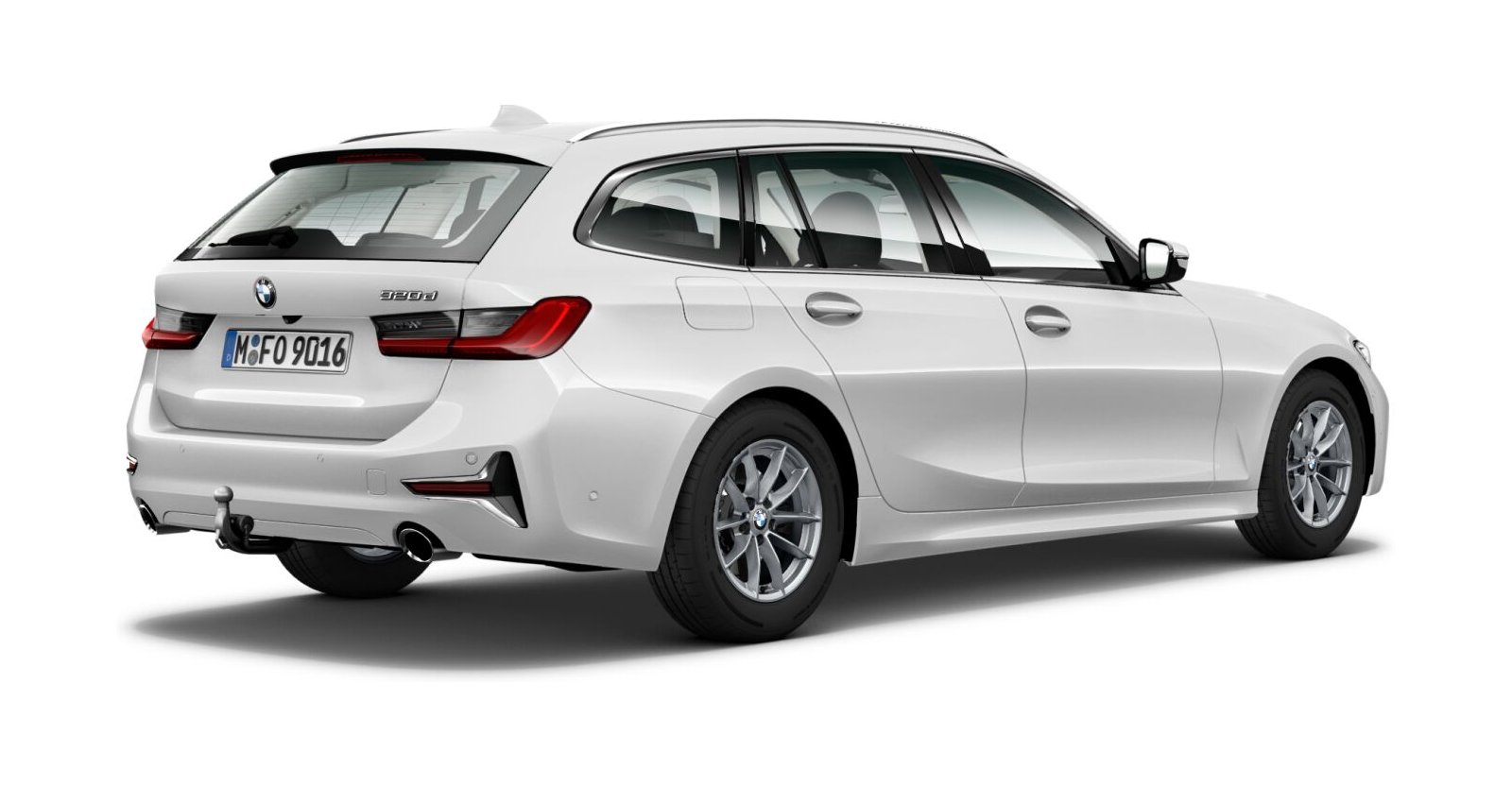 BMW BMW 3er in Weiß von hinten