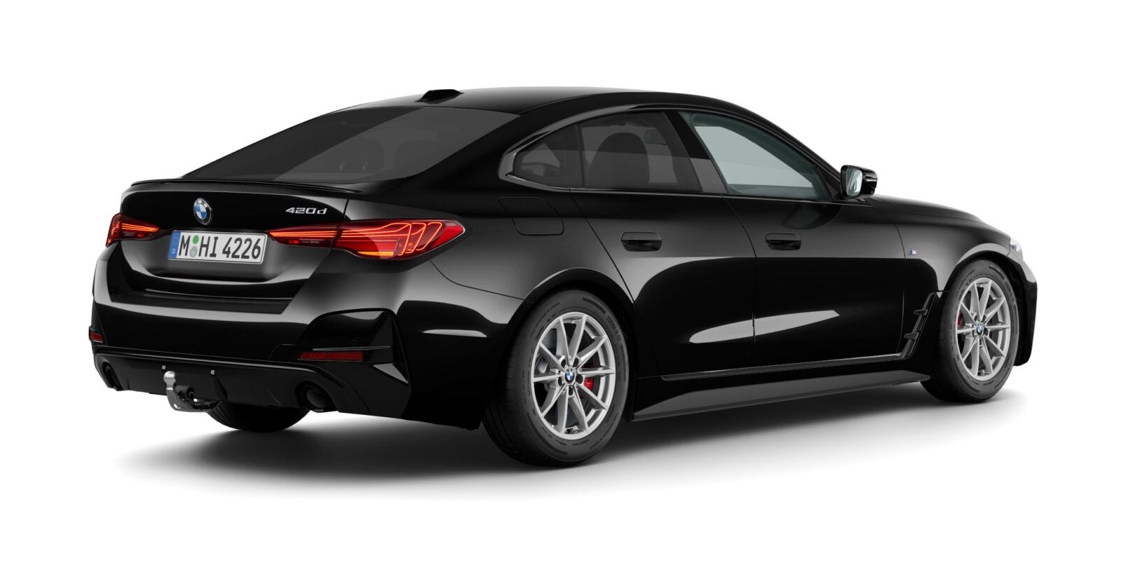 BMW BMW 4er in Schwarz von hinten