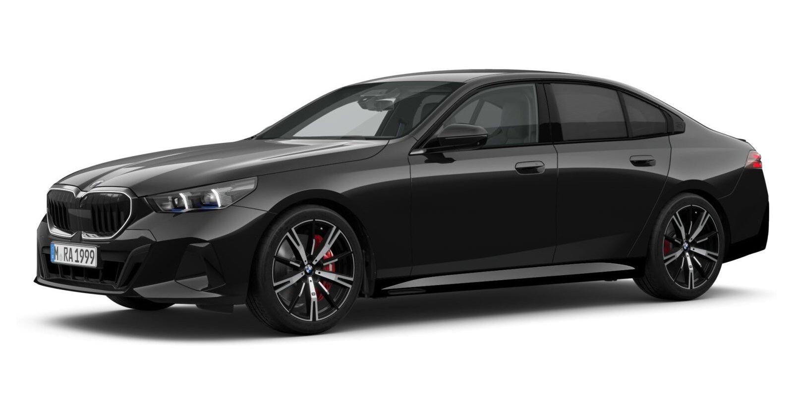 BMW BMW 5er in Schwarz von vorne