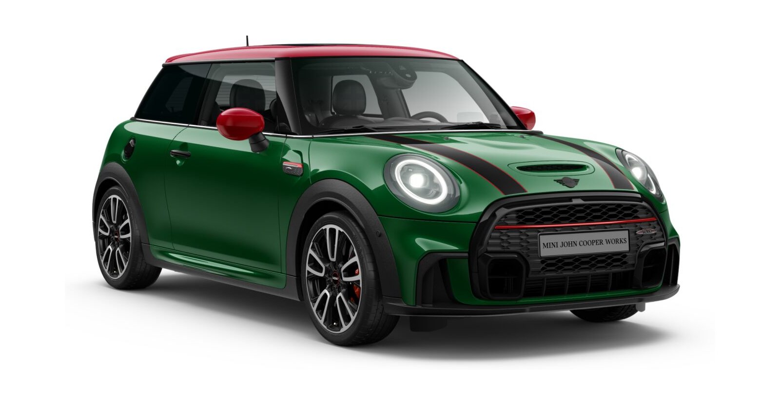 MINI John Cooper Works 3-Türer in Grün von vorne