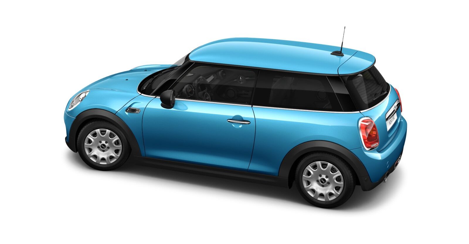 MINI MINI 3-Türer in Blau von hinten