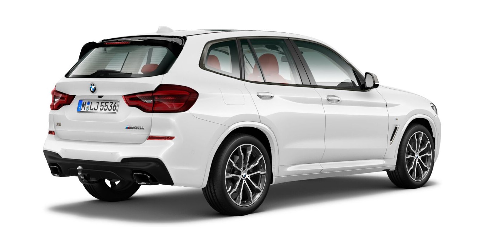 BMW BMW X in Weiß von hinten BMW BMW X in Weiß von hinten