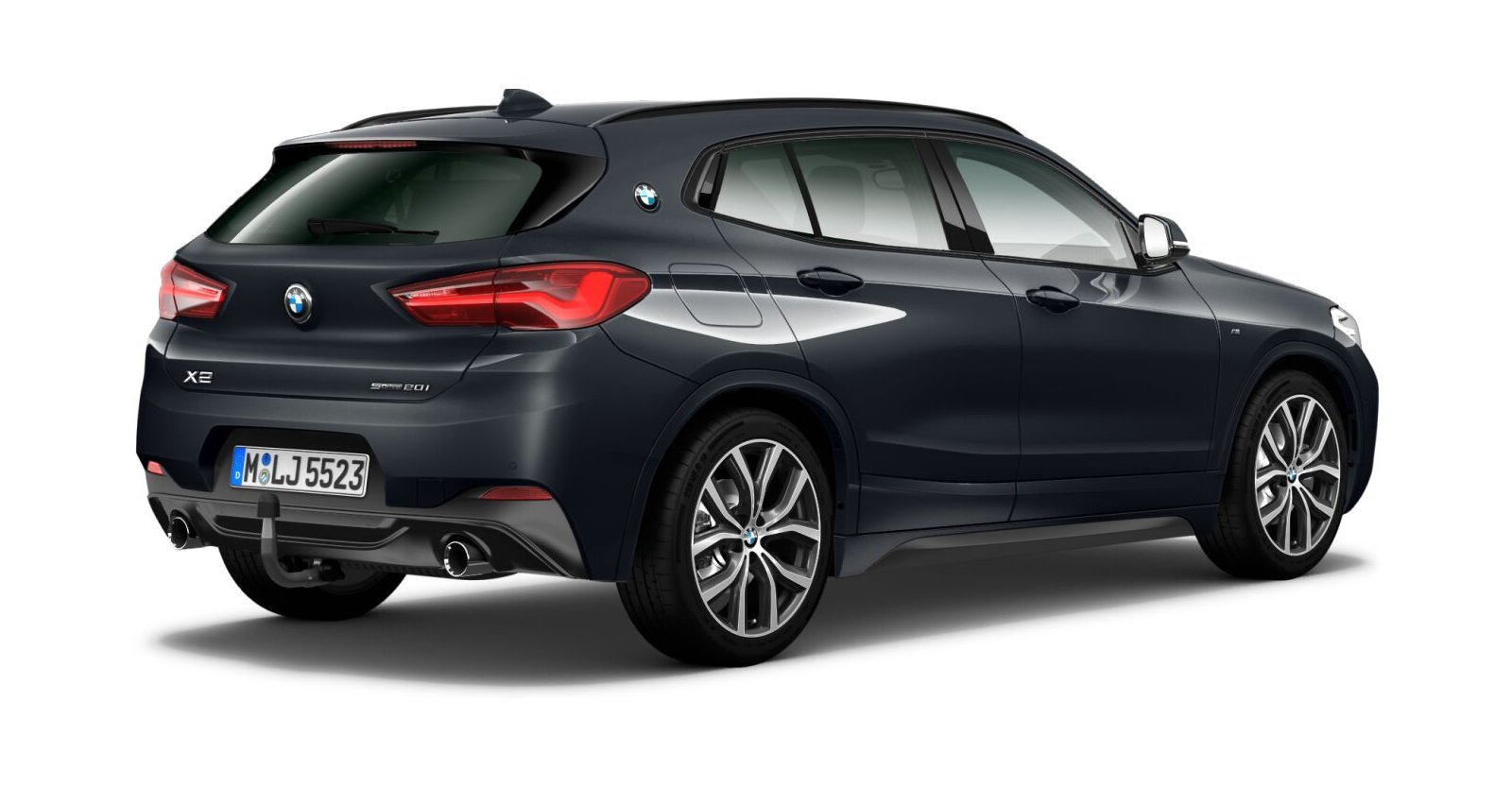 BMW BMW X in Grau von hinten