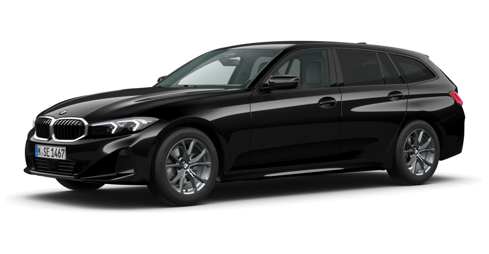 BMW BMW 3er in Schwarz von vorne