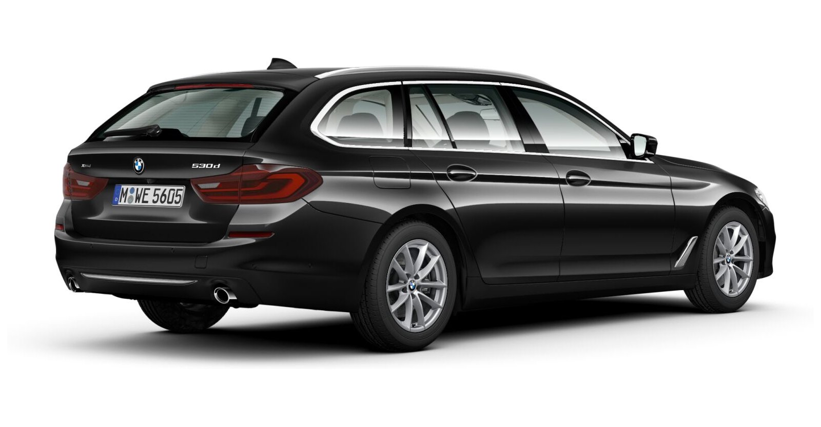 BMW BMW 5er in Schwarz von hinten BMW BMW 5er in Schwarz von hinten