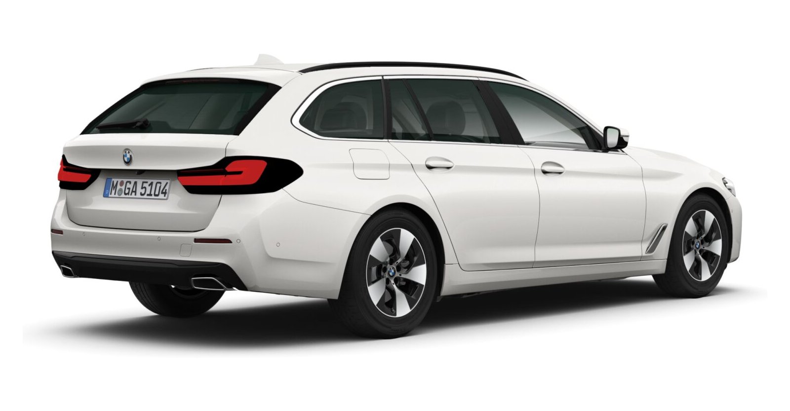 BMW BMW 5er in Weiß von hinten