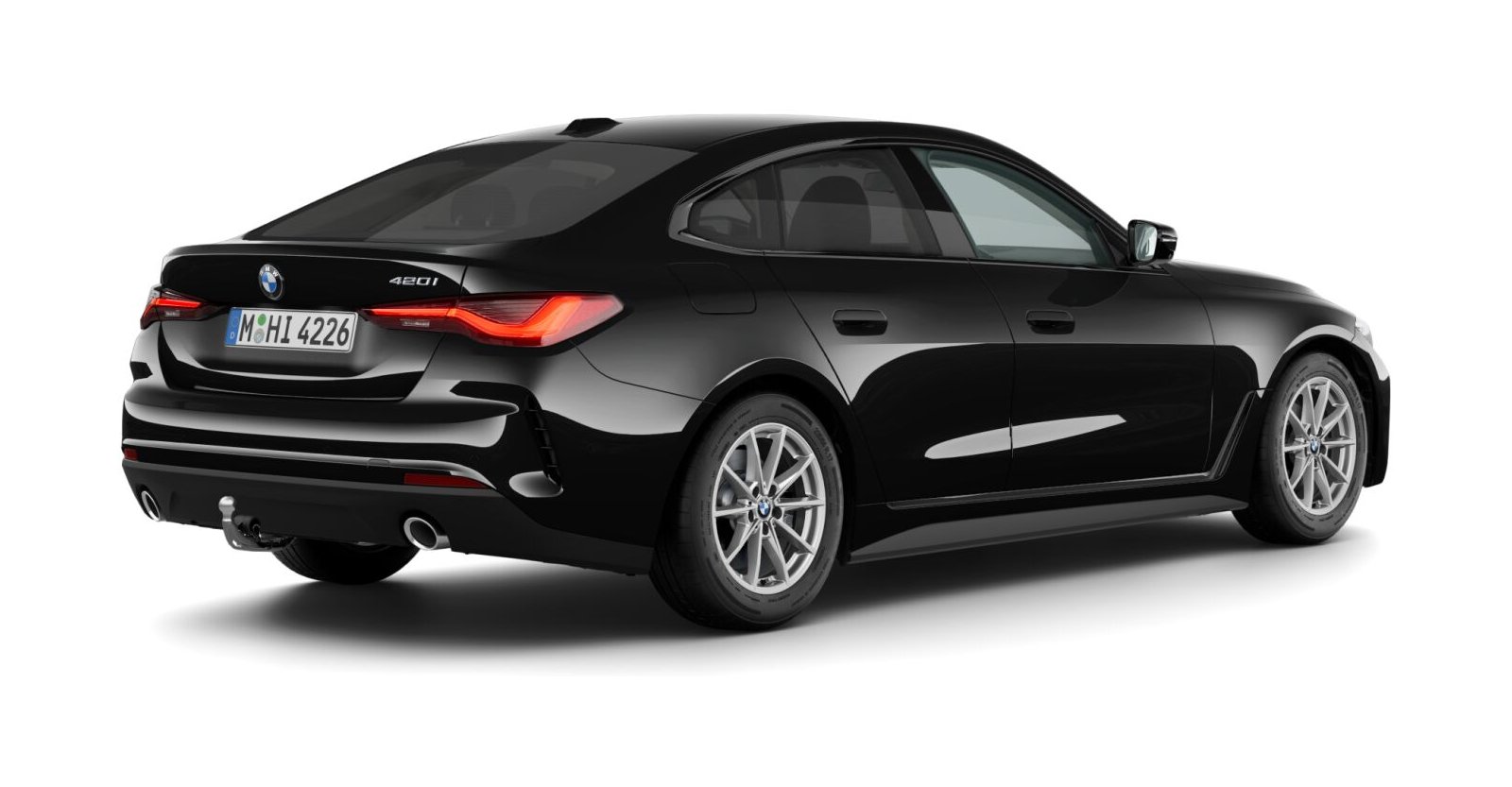 BMW BMW 4er in Schwarz von hinten