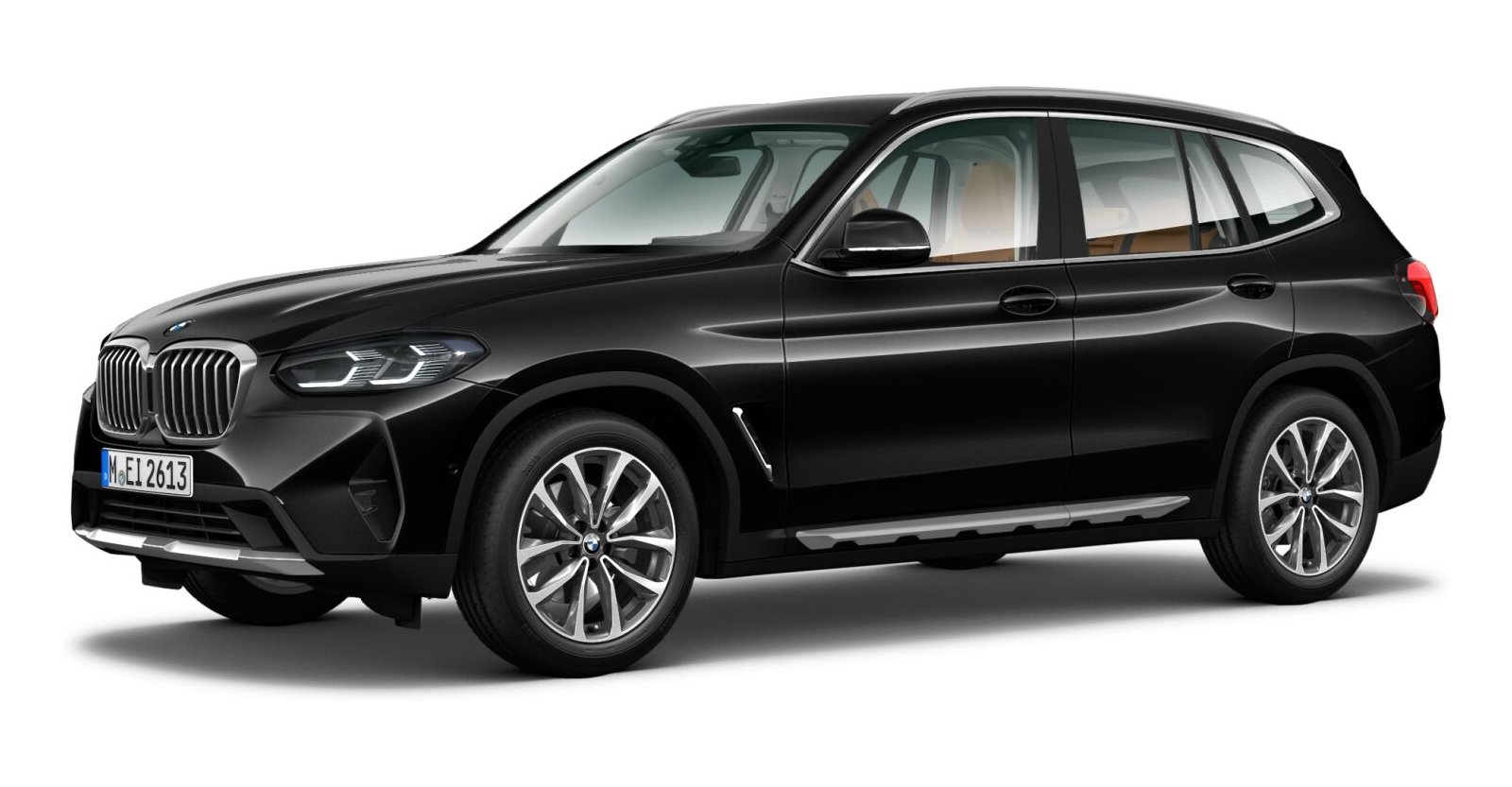 BMW X3 xDrive 30d in Schwarz von vorne BMW X3 xDrive 30d in Schwarz von vorne