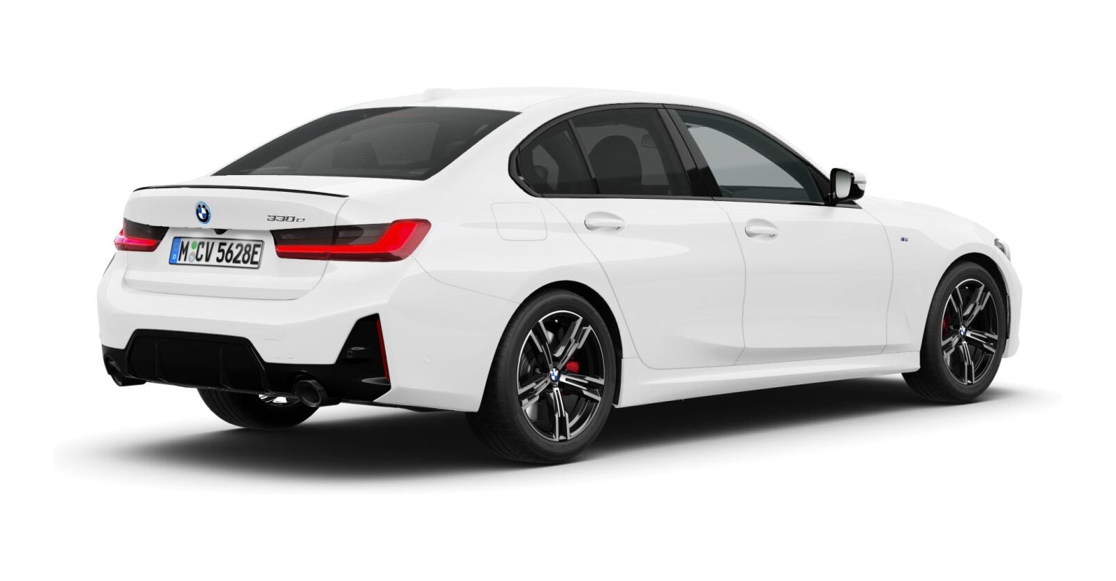 BMW BMW 3er in Weiß von hinten