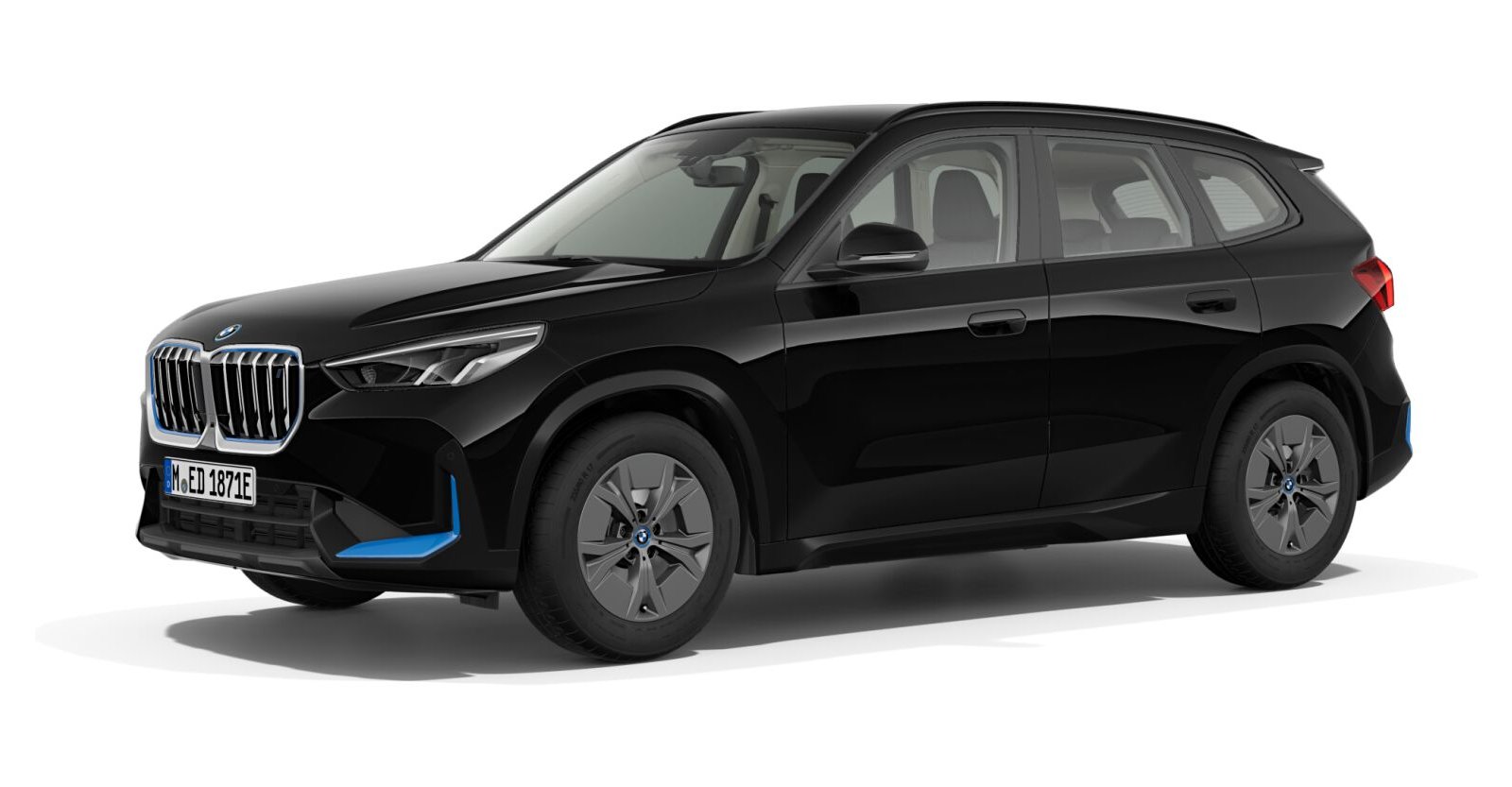 BMW BMW I in Schwarz von vorne