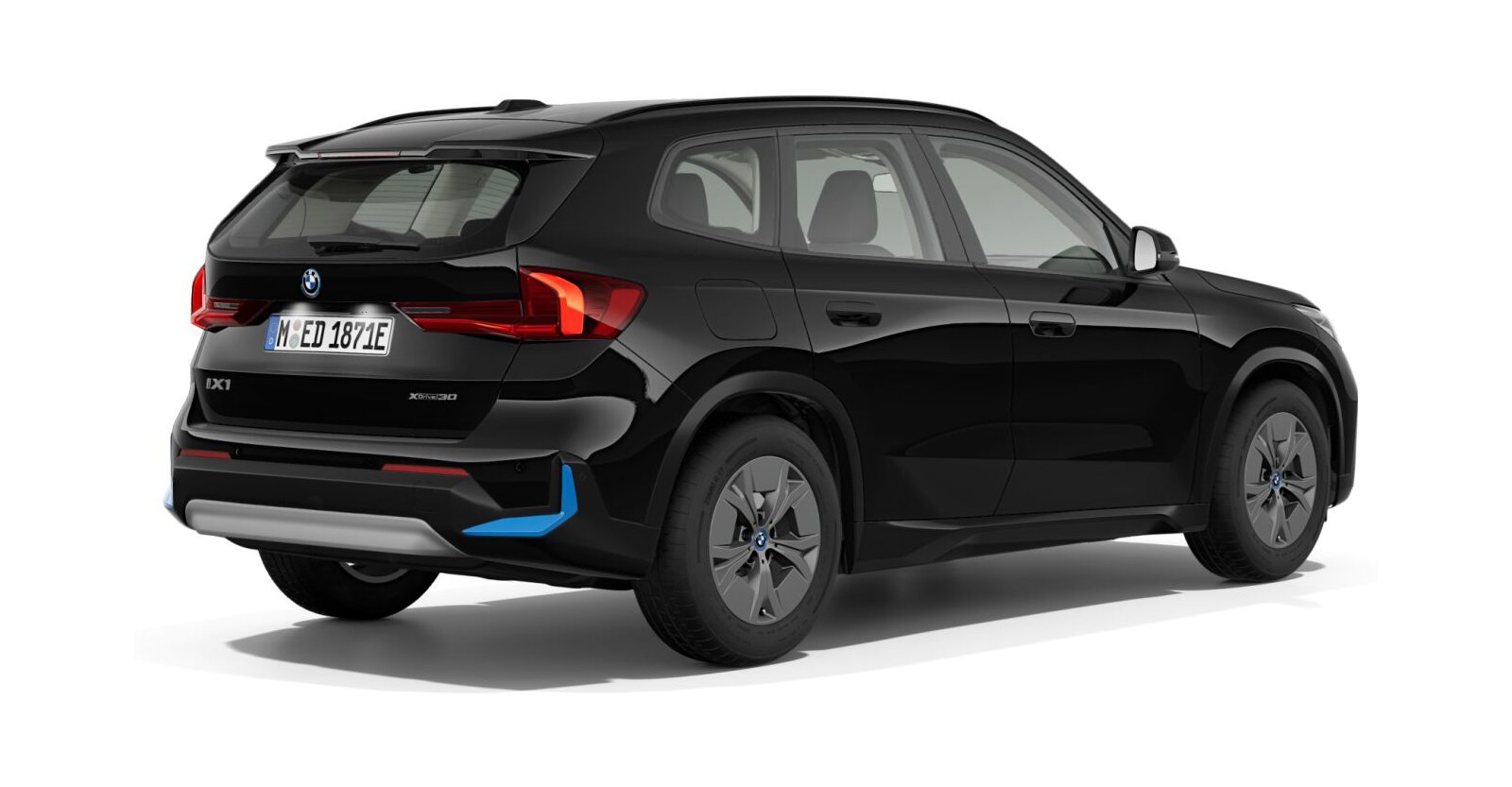 BMW BMW I in Schwarz von hinten