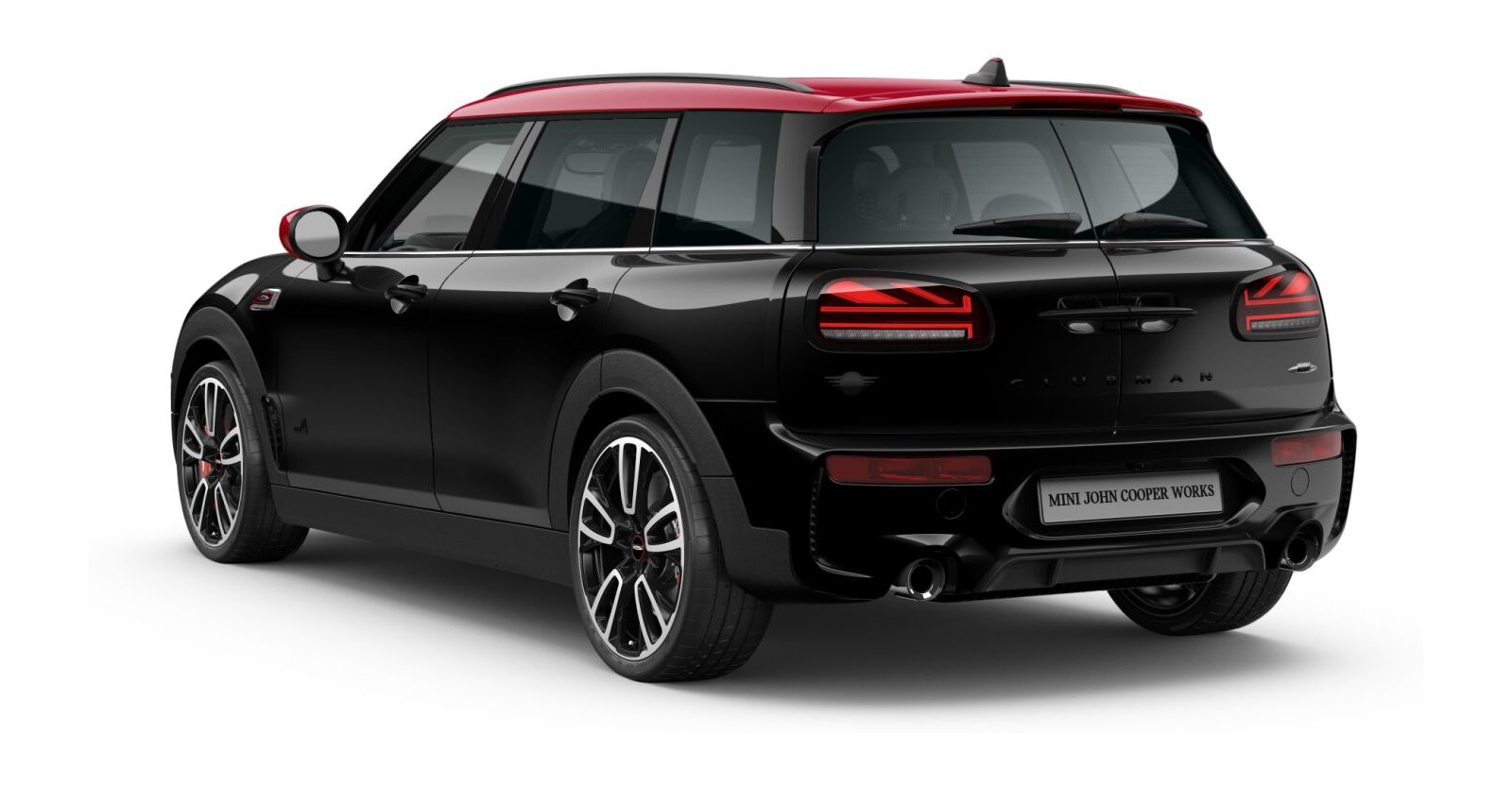 MINI MINI Clubman in Schwarz von hinten