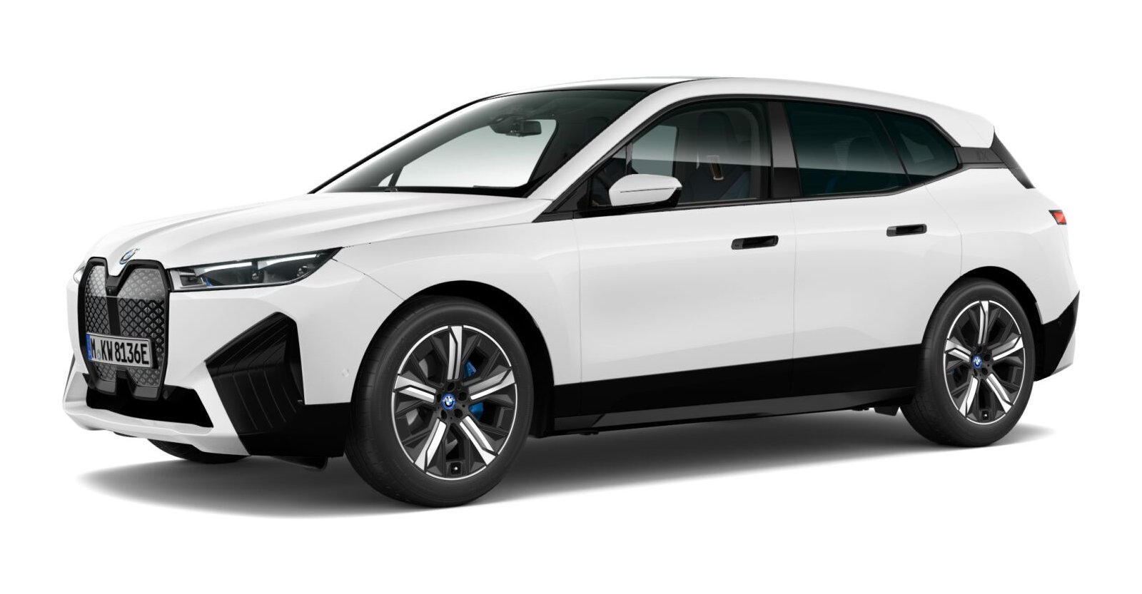 BMW iX xDrive50 in Weiß von vorne BMW iX xDrive50 in Weiß von vorne