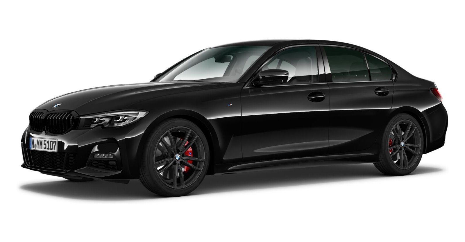 BMW BMW 3er in Schwarz von vorne