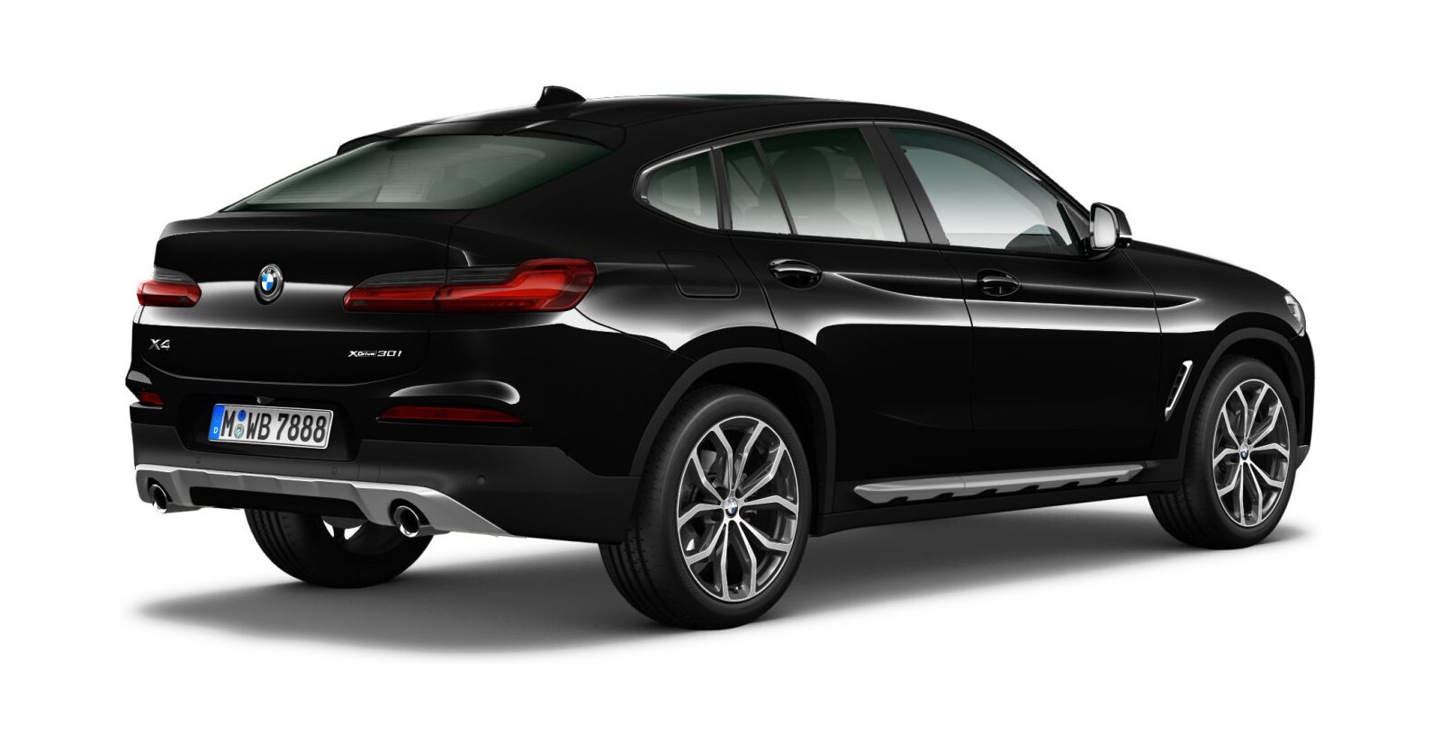 BMW BMW X in Schwarz von hinten