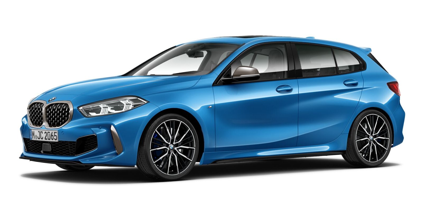 BMW BMW 1er in Blau von vorne BMW BMW 1er in Blau von vorne