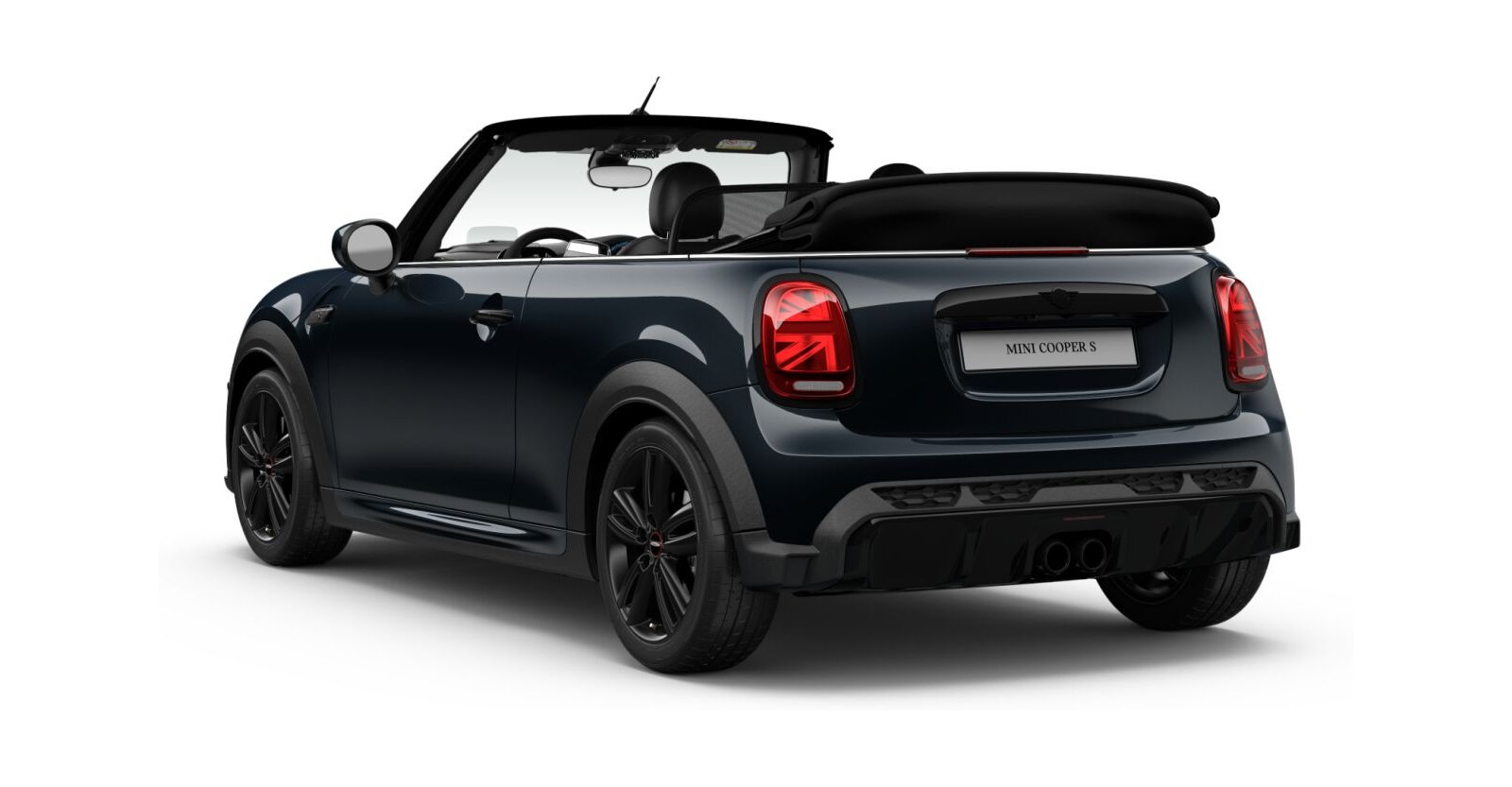 MINI MINI Cabrio in Schwarz von hinten
