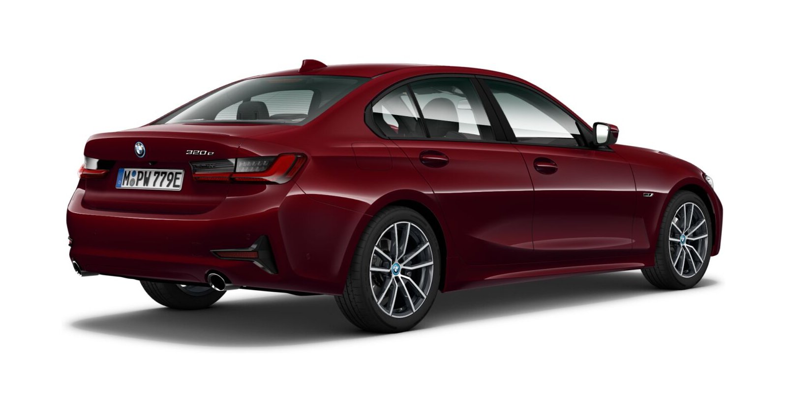 BMW BMW 3er in Rot von hinten BMW BMW 3er in Rot von hinten