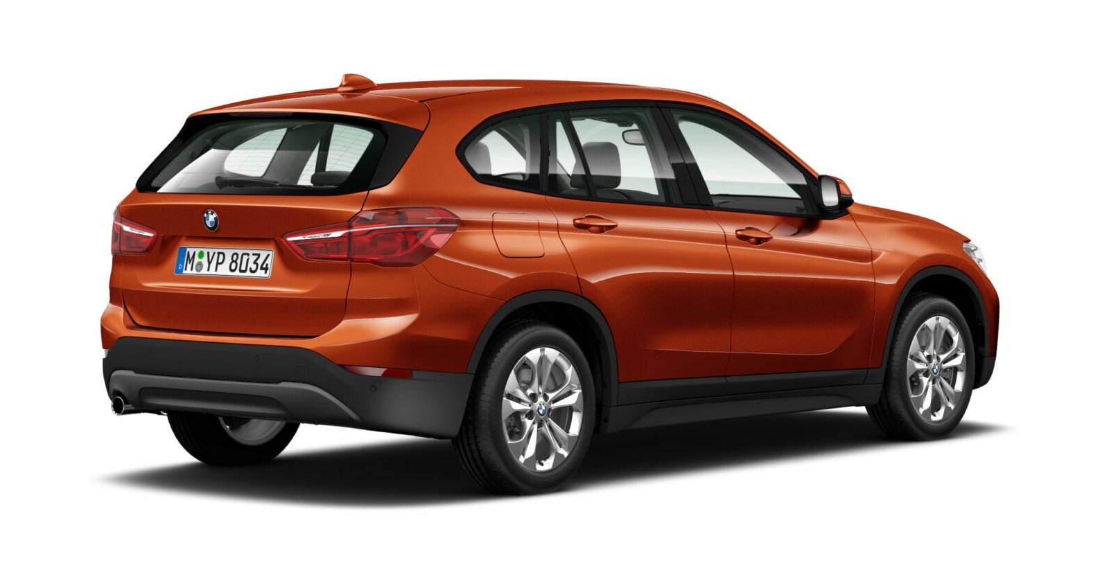 BMW BMW X in Orange von hinten BMW BMW X in Orange von hinten