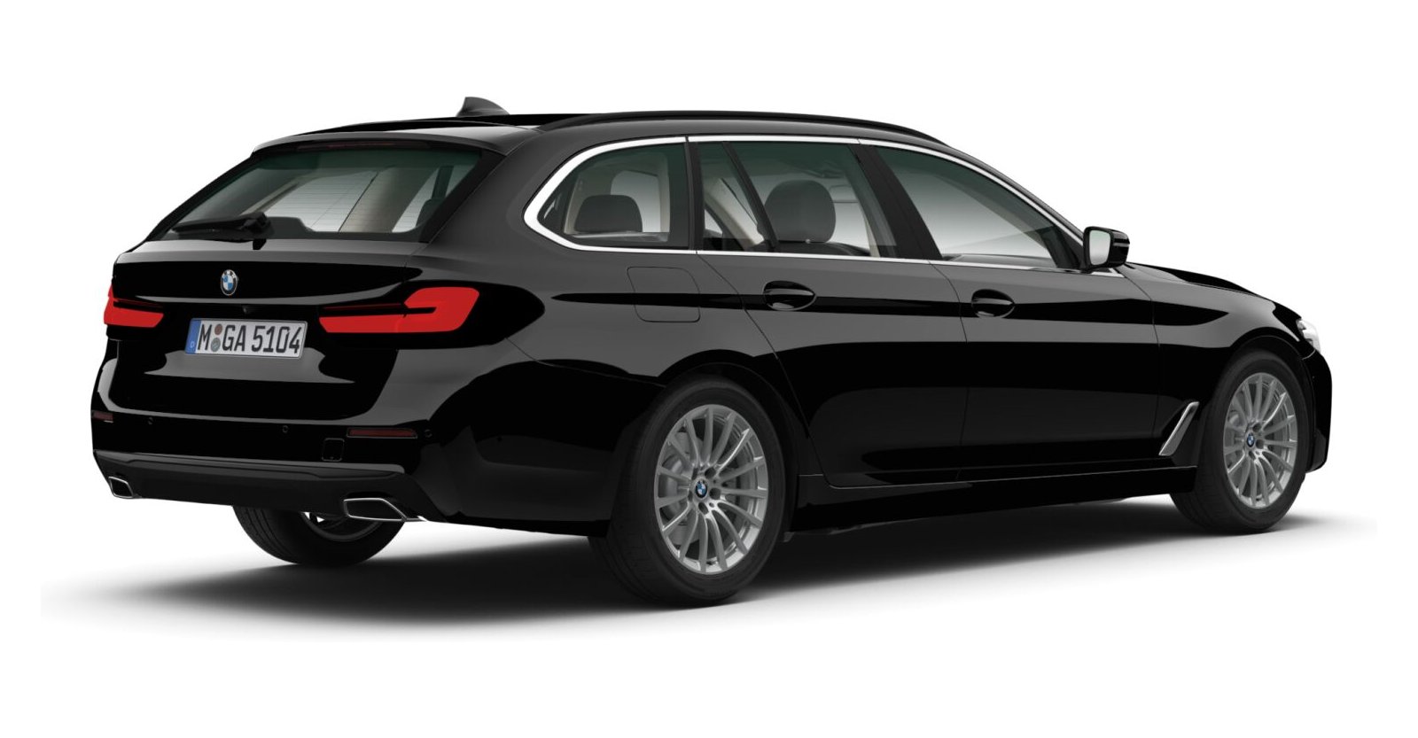 BMW BMW 5er in Schwarz von hinten BMW BMW 5er in Schwarz von hinten