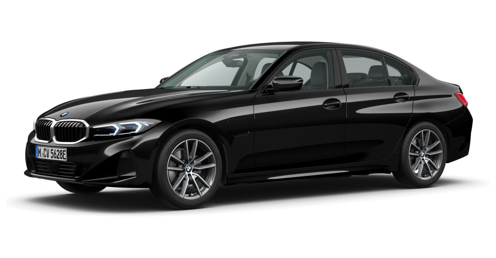 BMW BMW 3er in Schwarz von vorne BMW BMW 3er in Schwarz von vorne