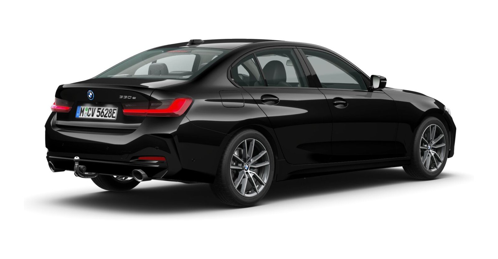 BMW BMW 3er in Schwarz von hinten BMW BMW 3er in Schwarz von hinten