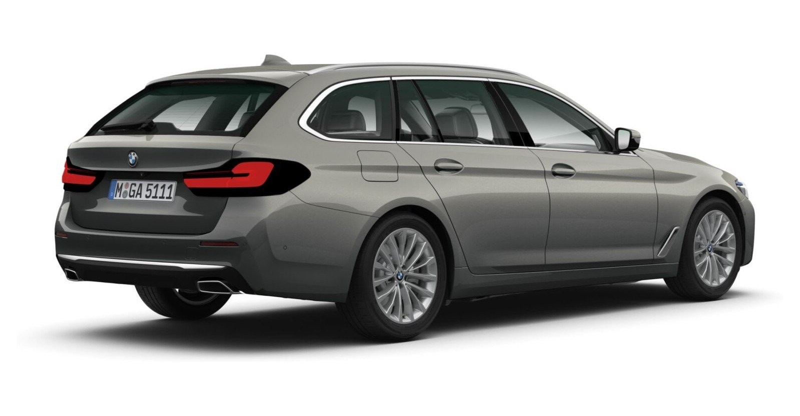 BMW BMW 5er in Grau von hinten BMW BMW 5er in Grau von hinten