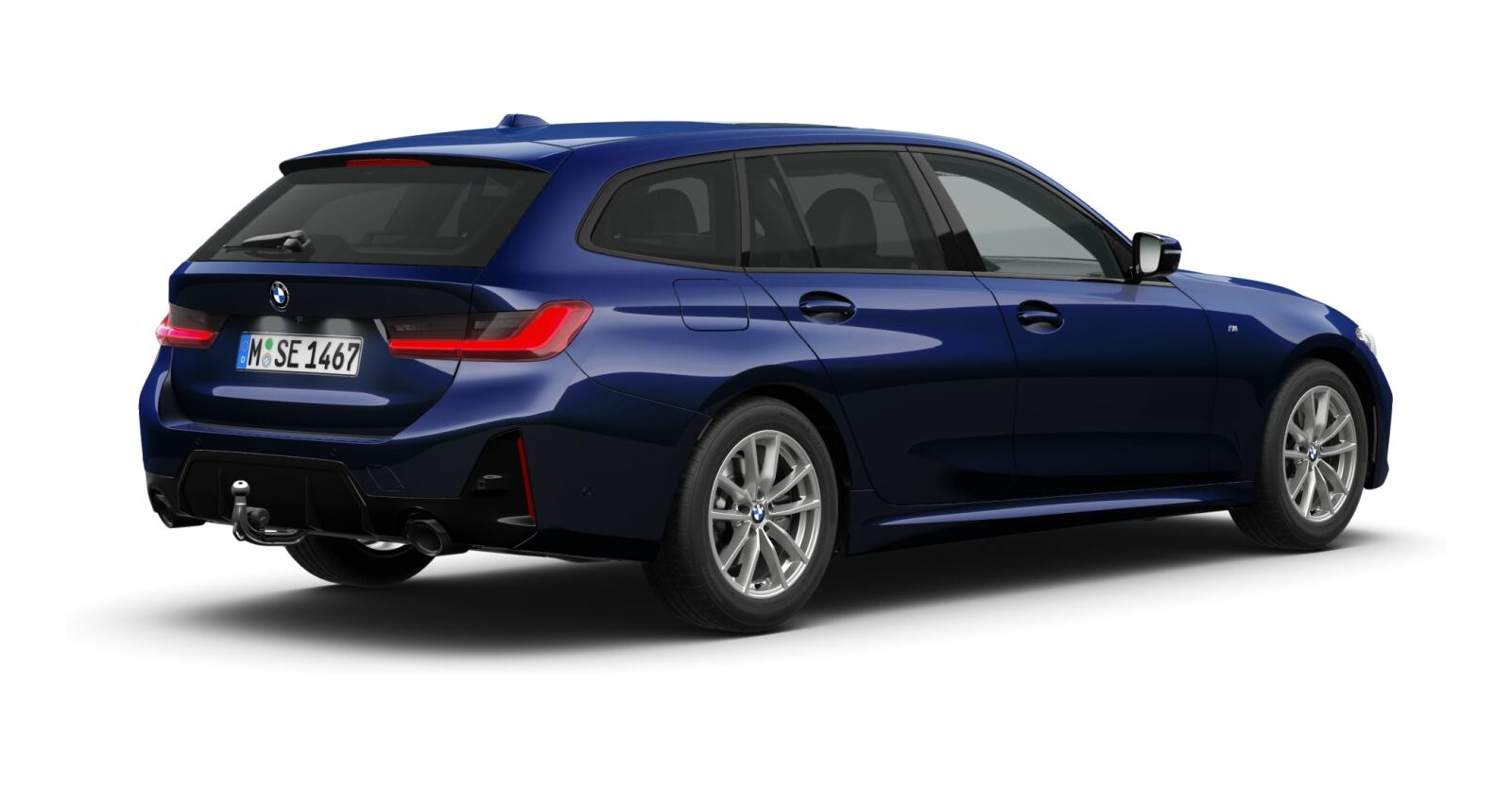 BMW BMW 3er in Blau von hinten BMW BMW 3er in Blau von hinten