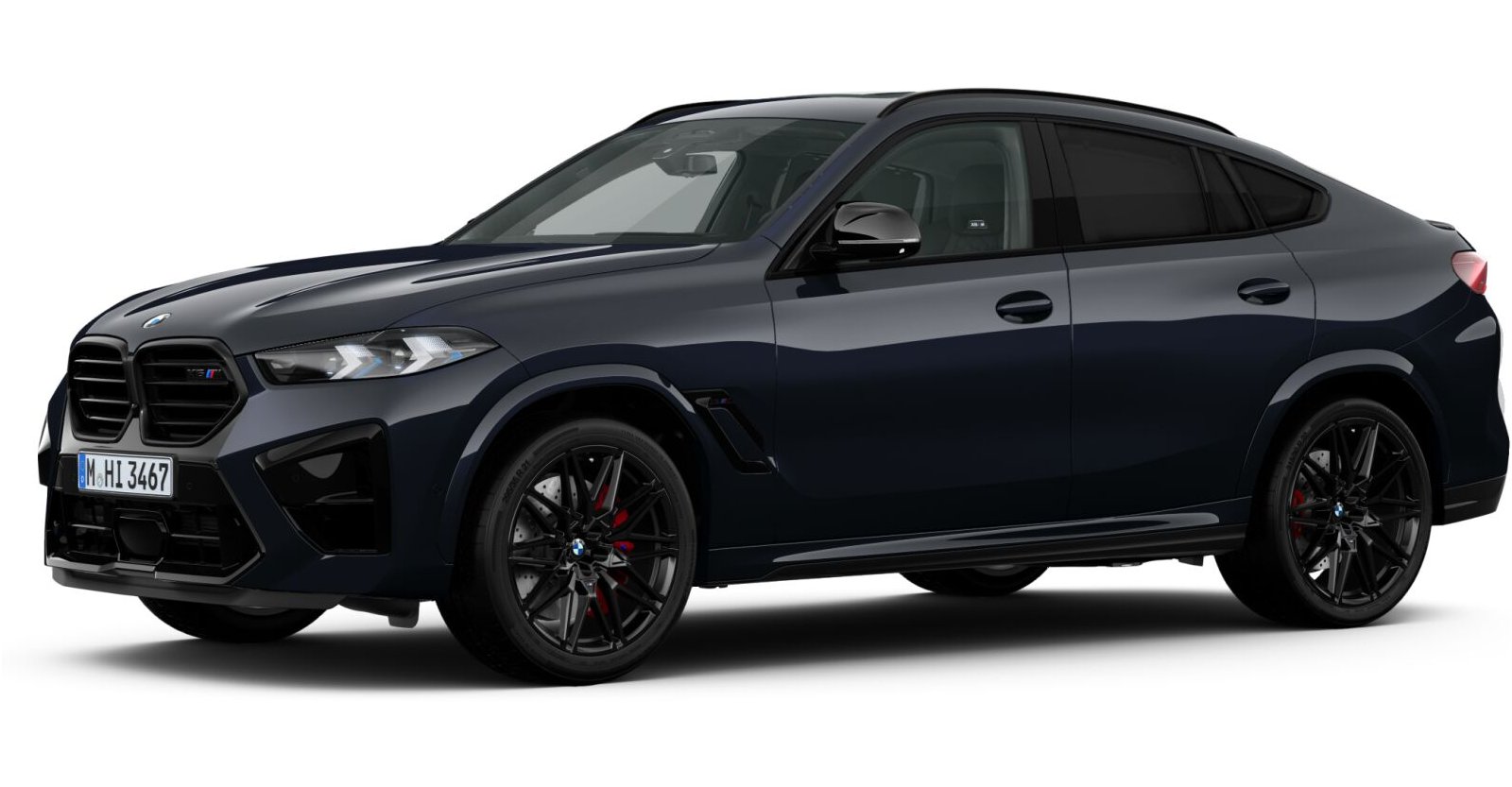 BMW X6 M in Schwarz von vorne