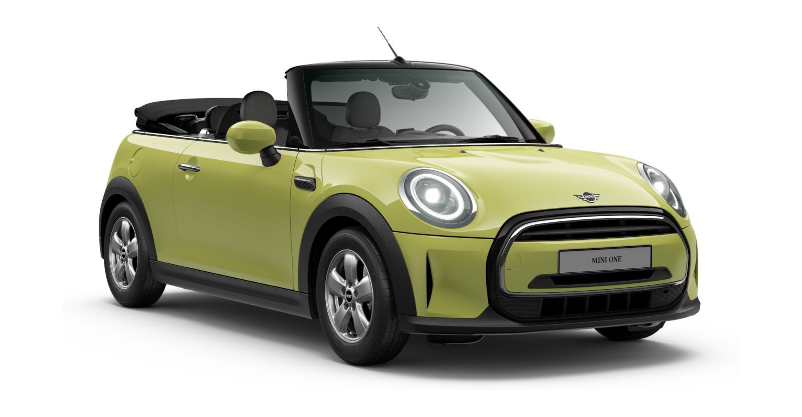 MINI MINI Cabrio in Gelb von vorne MINI MINI Cabrio in Gelb von vorne