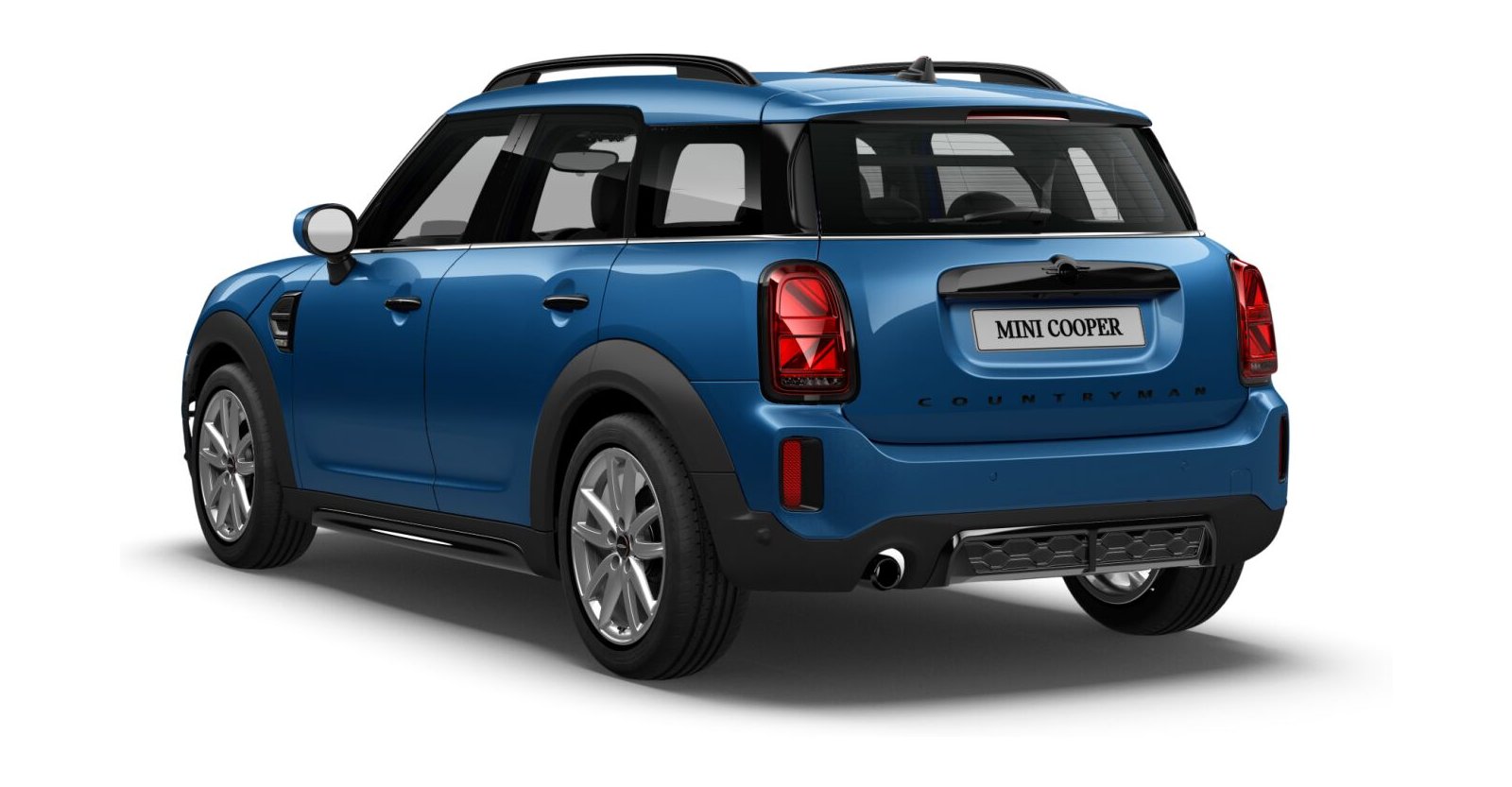 MINI MINI Countryman in Blau von hinten MINI MINI Countryman in Blau von hinten