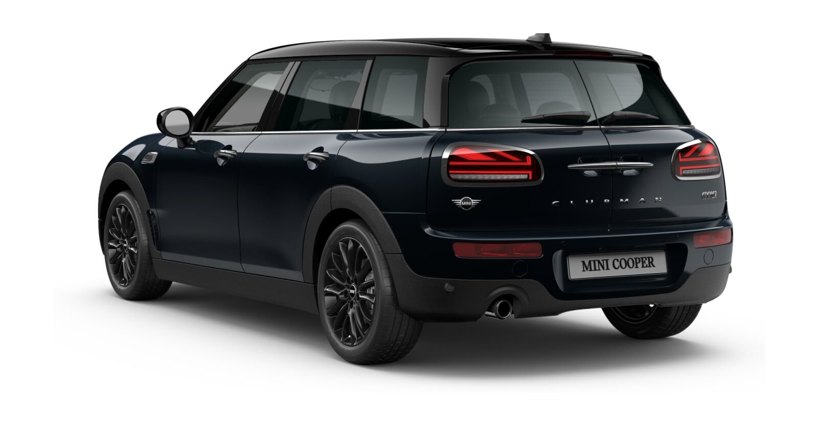 MINI MINI Clubman in Schwarz von hinten MINI MINI Clubman in Schwarz von hinten