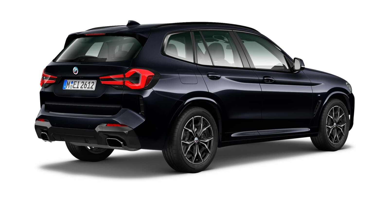 BMW BMW X in Schwarz von hinten